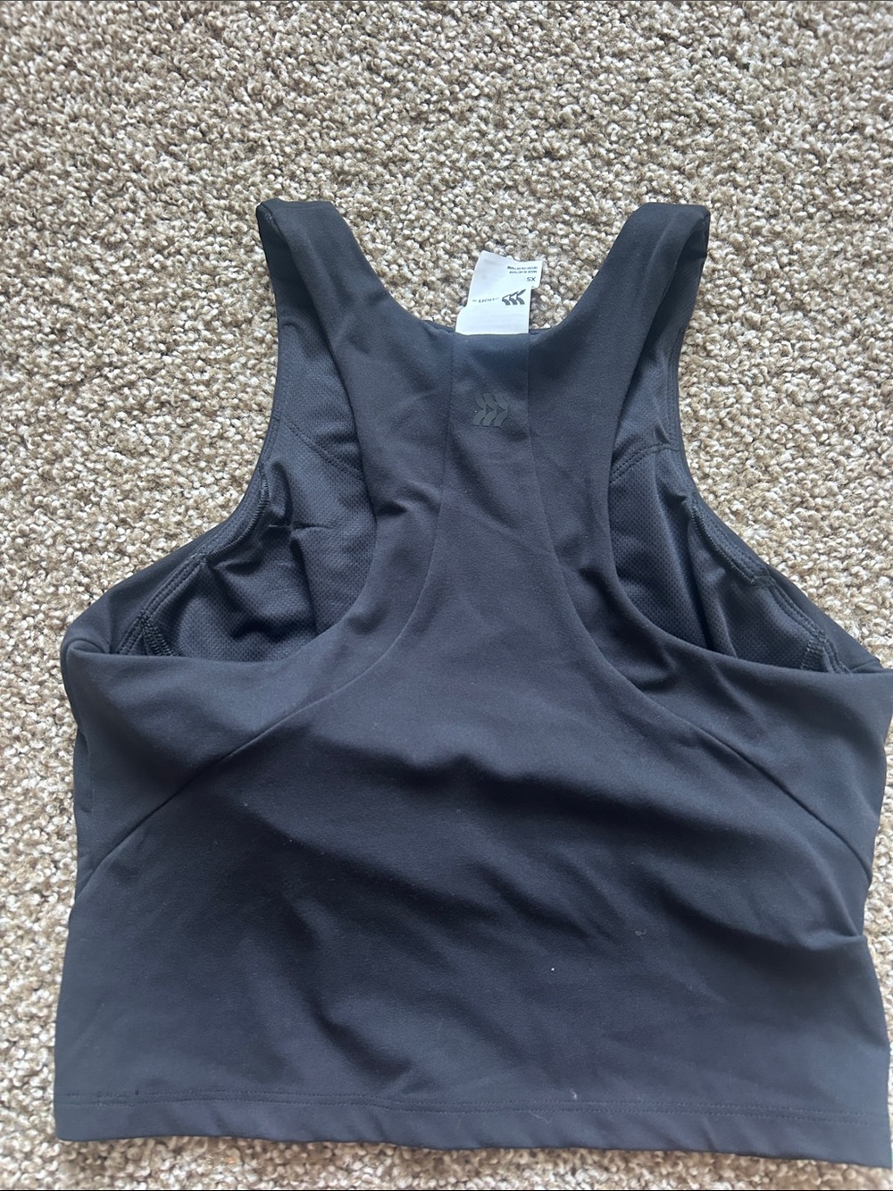 all in motion Black High-Neck Crop Tank - Picture 3 of 3